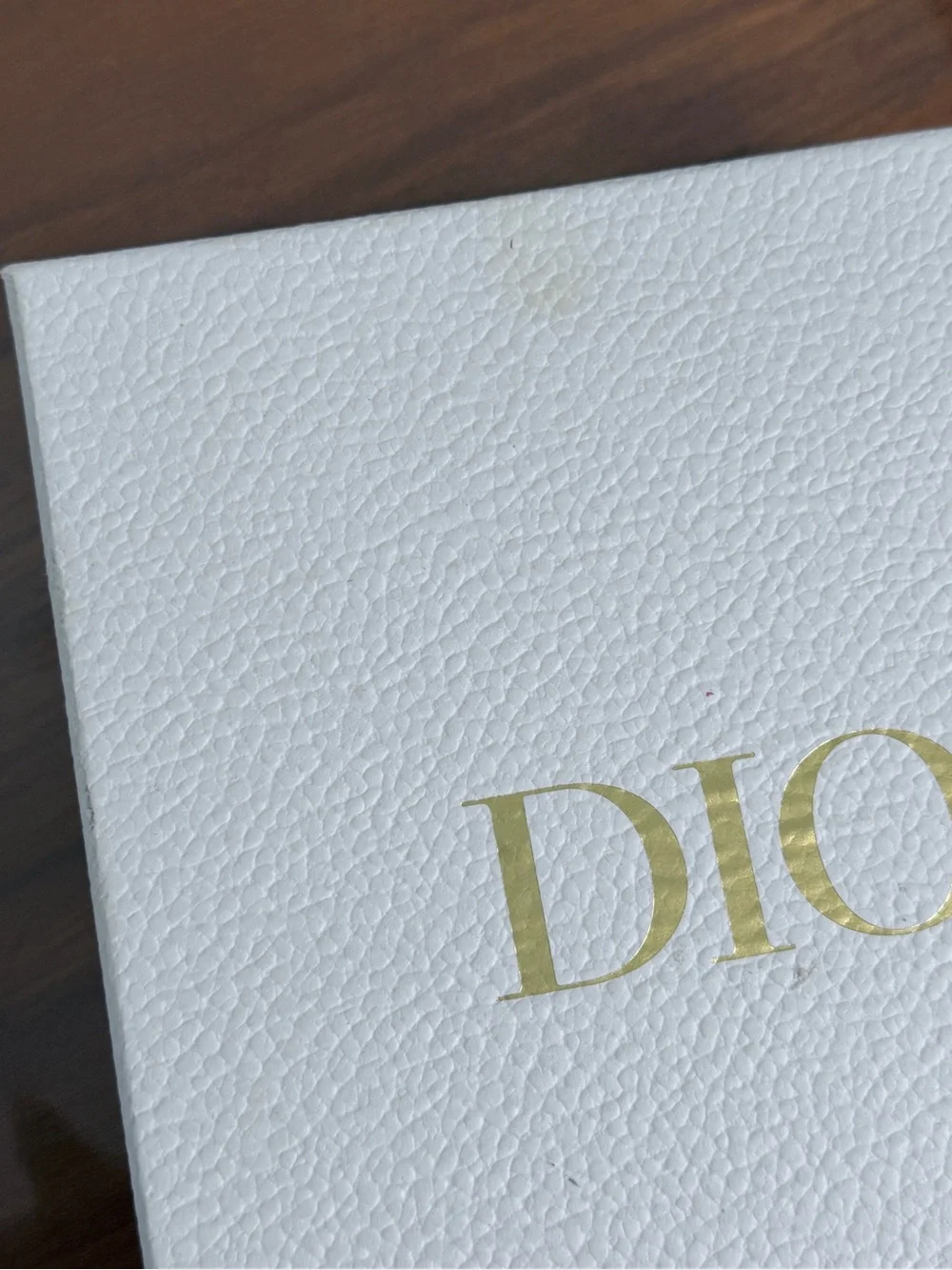 Dior White Box with Gold Logo 8.5x8.5x4 Authentic